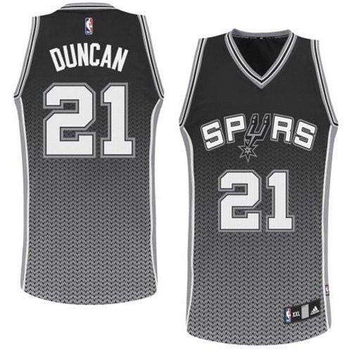 Men's Adidas San Antonio Spurs #21 Tim Duncan Authentic Black Resonate Fashion NBA Jersey