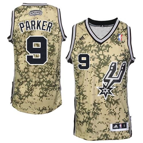 Men's Adidas San Antonio Spurs #9 Tony Parker Authentic Camo NBA Jersey