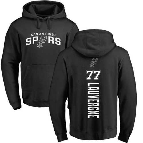 NBA Nike San Antonio Spurs #77 Joffrey Lauvergne Black Backer Pullover Hoodie