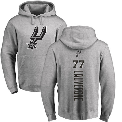 NBA Nike San Antonio Spurs #77 Joffrey Lauvergne Ash Backer Pullover Hoodie