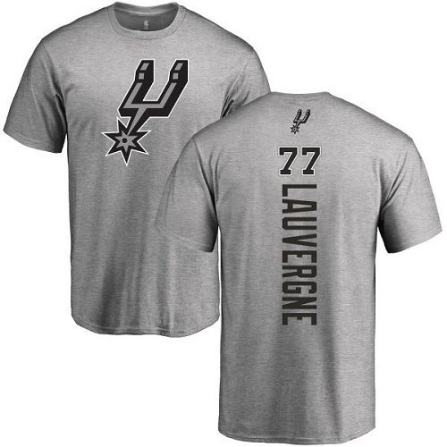 NBA Nike San Antonio Spurs #77 Joffrey Lauvergne Ash Backer T-Shirt