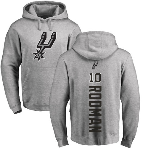 NBA Nike San Antonio Spurs #10 Dennis Rodman Ash Backer Pullover Hoodie