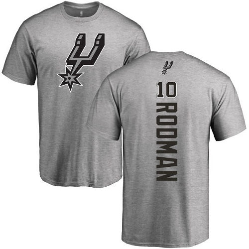 NBA Nike San Antonio Spurs #10 Dennis Rodman Ash Backer T-Shirt