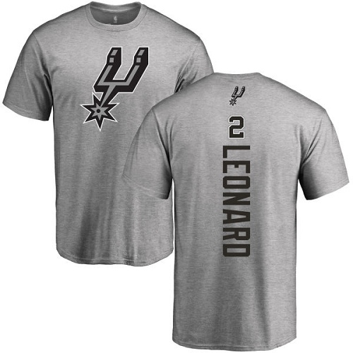 NBA Nike San Antonio Spurs #2 Kawhi Leonard Ash Backer T-Shirt