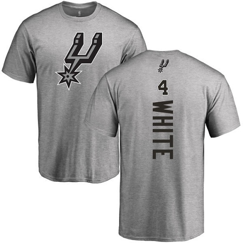 NBA Nike San Antonio Spurs #4 Derrick White Ash Backer T-Shirt