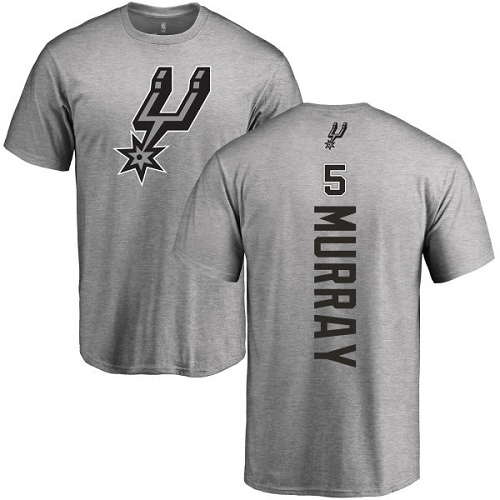 NBA Nike San Antonio Spurs #5 Dejounte Murray Ash Backer T-Shirt