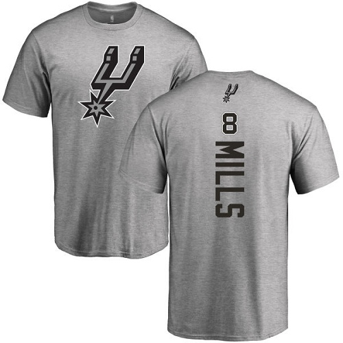 NBA Nike San Antonio Spurs #8 Patty Mills Ash Backer T-Shirt