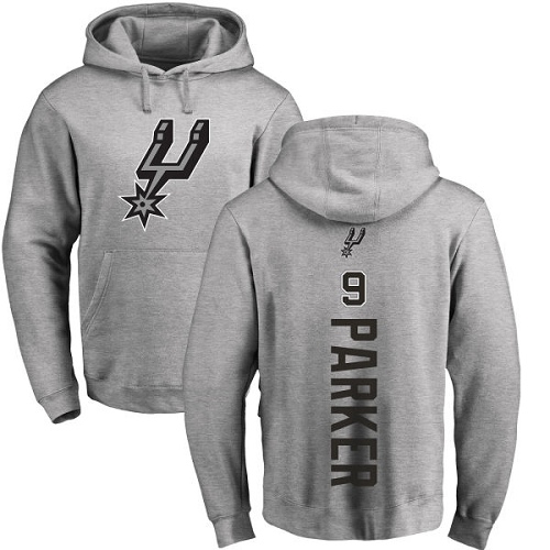 NBA Nike San Antonio Spurs #9 Tony Parker Ash Backer Pullover Hoodie