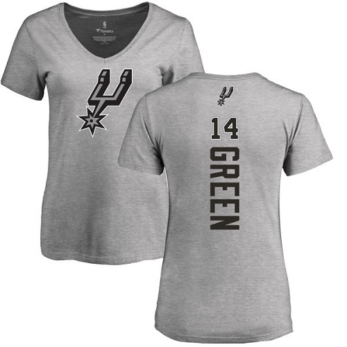NBA Women's Nike San Antonio Spurs #14 Danny Green Ash Backer T-Shirt