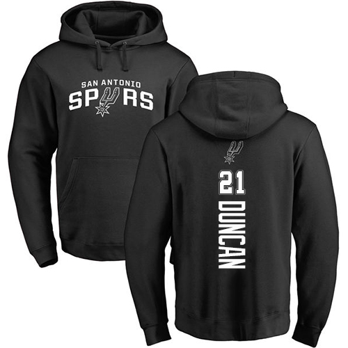 NBA Nike San Antonio Spurs #21 Tim Duncan Black Backer Pullover Hoodie