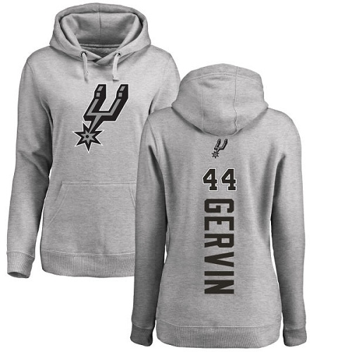 NBA Women's Nike San Antonio Spurs #44 George Gervin Ash Backer Pullover Hoodie