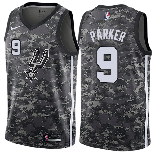 Men's Adidas San Antonio Spurs #9 Tony Parker Authentic Cream 2015-16 Christmas Day NBA Jersey