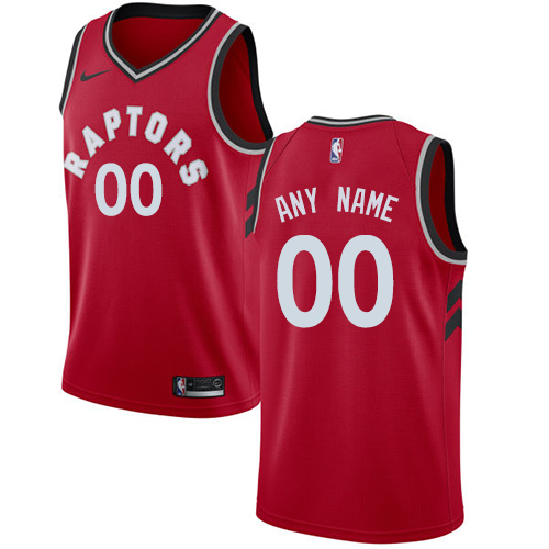 Youth Nike Toronto Raptors Customized Swingman Red Road NBA Jersey - Icon Edition
