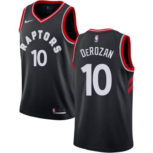Men's Nike Toronto Raptors #10 DeMar DeRozan Authentic Black Alternate NBA Jersey Statement Edition