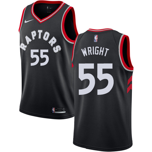 Men's Nike Toronto Raptors #55 Delon Wright Authentic Black Alternate NBA Jersey Statement Edition