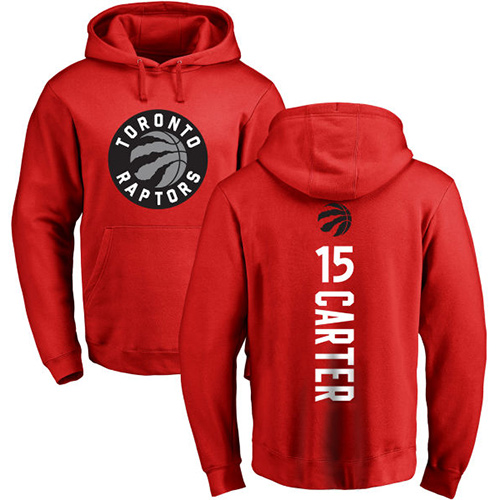 NBA Nike Toronto Raptors #15 Vince Carter Red Backer Pullover Hoodie