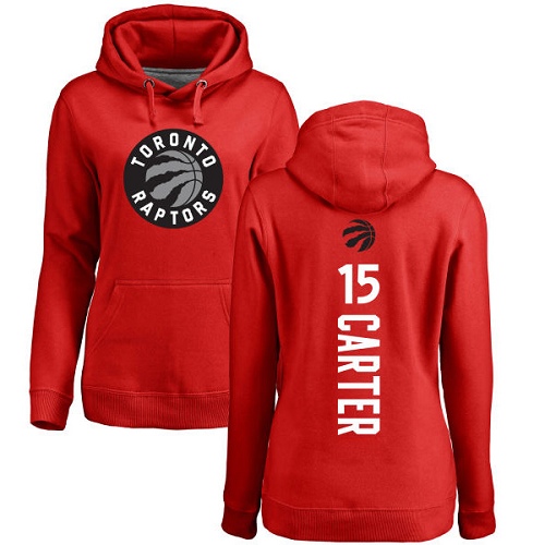 NBA Women's Nike Toronto Raptors #15 Vince Carter Red Backer Pullover Hoodie