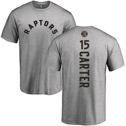 NBA Nike Toronto Raptors #15 Vince Carter Ash Backer T-Shirt