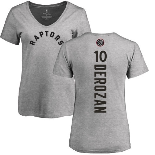 NBA Women's Nike Toronto Raptors #10 DeMar DeRozan Ash Backer T-Shirt