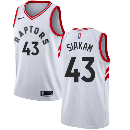 Men's Adidas Toronto Raptors #43 Pascal Siakam Authentic White Home NBA Jersey