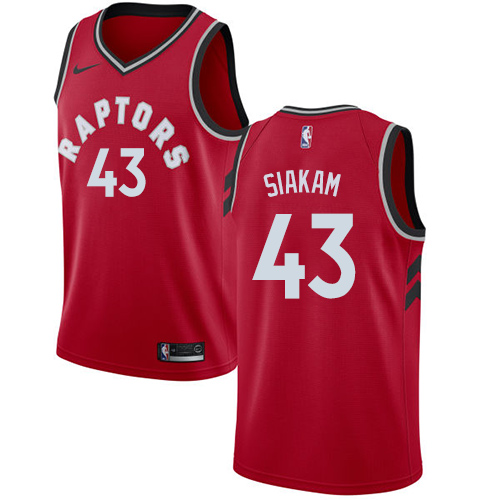 Men's Nike Toronto Raptors #43 Pascal Siakam Swingman Red Road NBA Jersey - Icon Edition