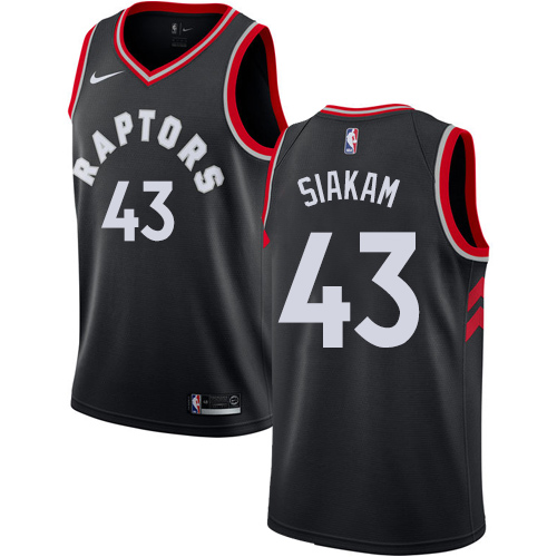 Men's Nike Toronto Raptors #43 Pascal Siakam Authentic Black Alternate NBA Jersey Statement Edition