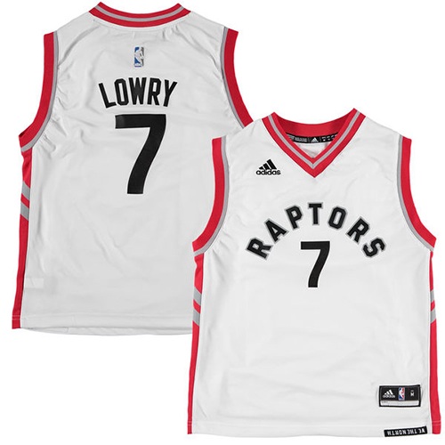 Men's Adidas Toronto Raptors #7 Kyle Lowry Authentic White NBA Jersey