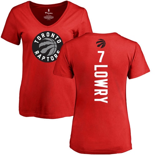 NBA Women's Nike Toronto Raptors #7 Kyle Lowry Red Backer T-Shirt