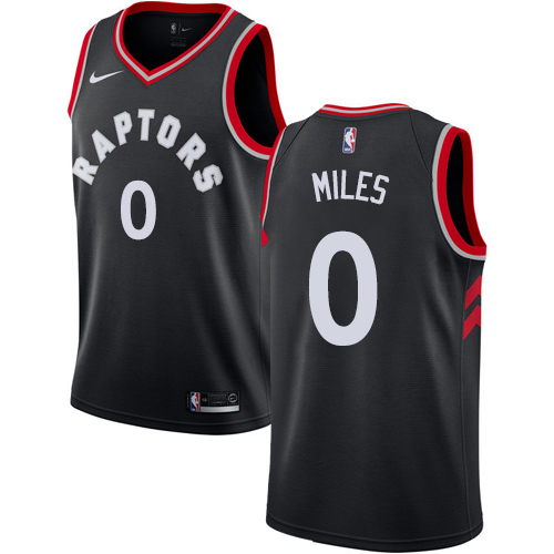Men's Nike Toronto Raptors #0 C.J. Miles Authentic Black Alternate NBA Jersey Statement Edition
