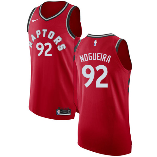 Men's Nike Toronto Raptors #92 Lucas Nogueira Authentic Red Road NBA Jersey - Icon Edition