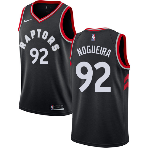 Men's Nike Toronto Raptors #92 Lucas Nogueira Authentic Black Alternate NBA Jersey Statement Edition