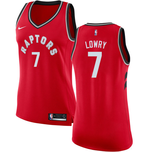 Women's Nike Toronto Raptors #7 Kyle Lowry Swingman Red Road NBA Jersey - Icon Edition