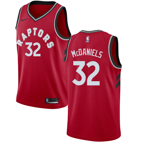 Men's Nike Toronto Raptors #32 KJ McDaniels Swingman Red Road NBA Jersey - Icon Edition