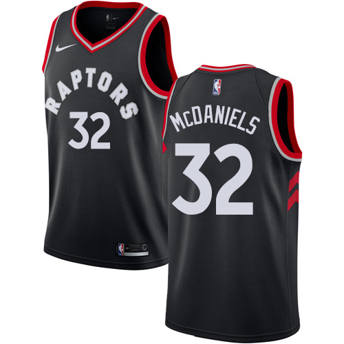 Men's Nike Toronto Raptors #32 KJ McDaniels Swingman Black Alternate NBA Jersey Statement Edition