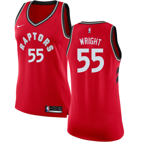 Women's Nike Toronto Raptors #55 Delon Wright Authentic Red Road NBA Jersey - Icon Edition
