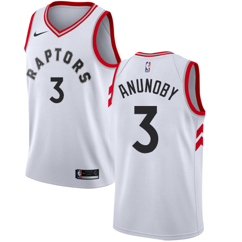 Youth Adidas Toronto Raptors #3 OG Anunoby Authentic White Home NBA Jersey