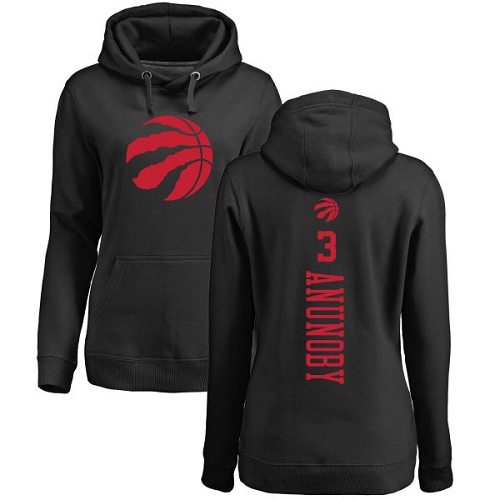 NBA Women's Nike Toronto Raptors #3 OG Anunoby Black One Color Backer Pullover Hoodie