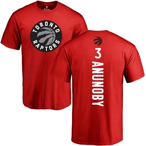 NBA Nike Toronto Raptors #3 OG Anunoby Red Backer T-Shirt