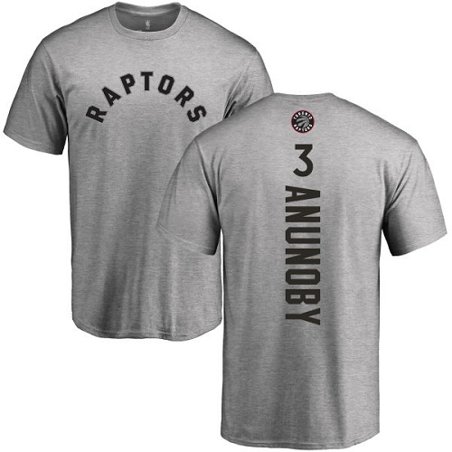 NBA Nike Toronto Raptors #3 OG Anunoby Ash Backer T-Shirt