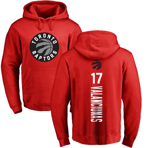 NBA Nike Toronto Raptors #17 Jonas Valanciunas Red Backer Pullover Hoodie