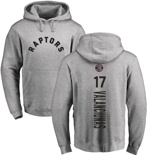 NBA Nike Toronto Raptors #17 Jonas Valanciunas Ash Backer Pullover Hoodie