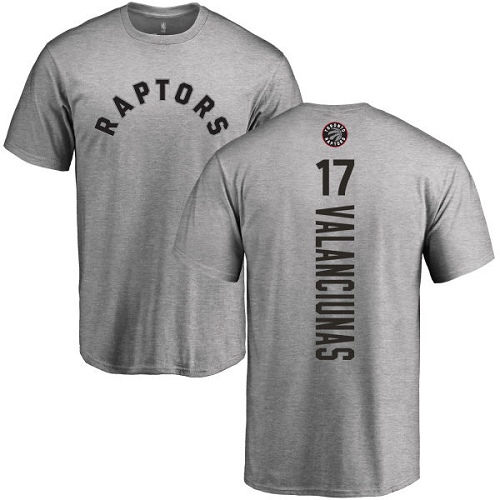 NBA Nike Toronto Raptors #17 Jonas Valanciunas Ash Backer T-Shirt