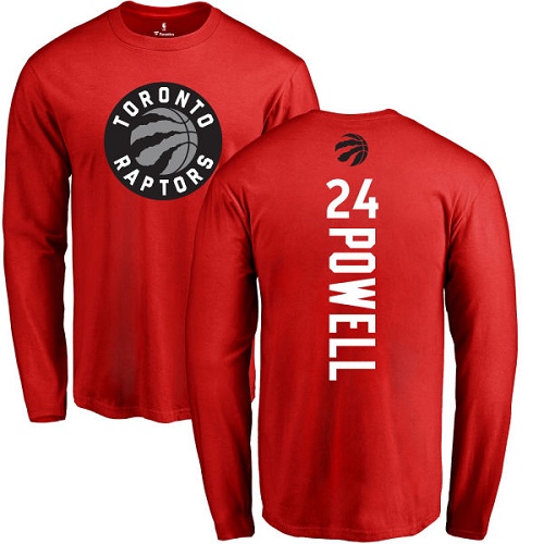NBA Nike Toronto Raptors #24 Norman Powell Red Backer Long Sleeve T-Shirt