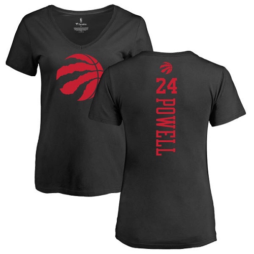 NBA Women's Nike Toronto Raptors #24 Norman Powell Black One Color Backer Slim-Fit V-Neck T-Shirt
