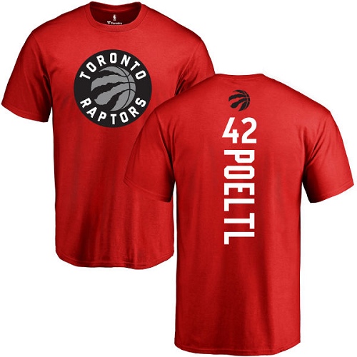 NBA Nike Toronto Raptors #42 Jakob Poeltl Red Backer T-Shirt