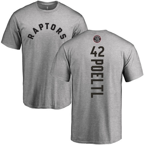 NBA Nike Toronto Raptors #42 Jakob Poeltl Ash Backer T-Shirt