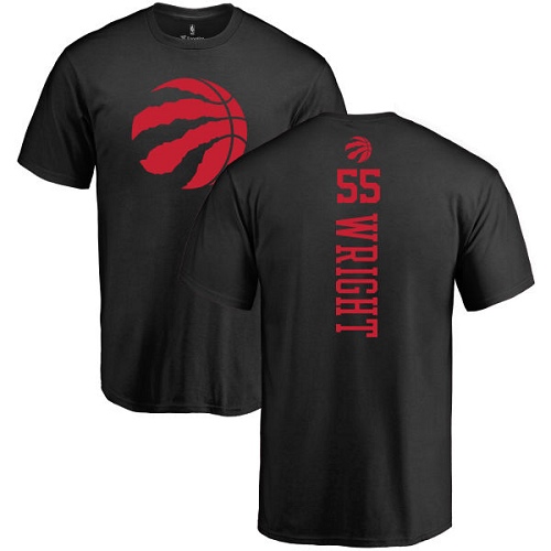 NBA Nike Toronto Raptors #55 Delon Wright Black One Color Backer T-Shirt