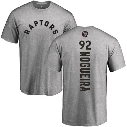 NBA Nike Toronto Raptors #92 Lucas Nogueira Ash Backer T-Shirt