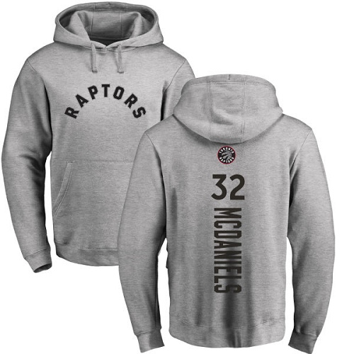 NBA Nike Toronto Raptors #32 KJ McDaniels Ash Backer Pullover Hoodie