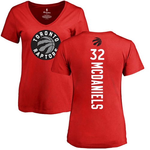 NBA Women's Nike Toronto Raptors #32 KJ McDaniels Red Backer T-Shirt